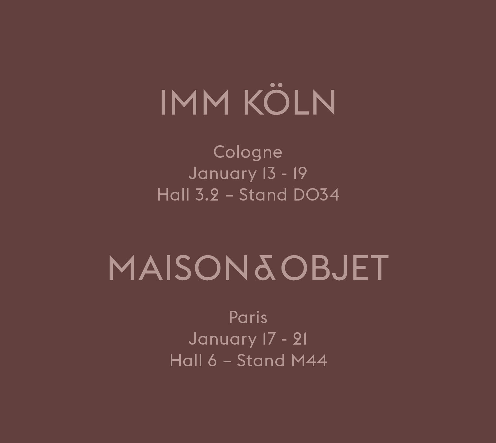 Treku MaisonetObjet et IMM Cologne 2020